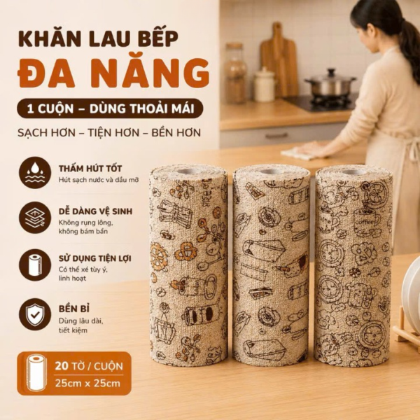Cuộn Khăn Lau Bếp Đa Năng
